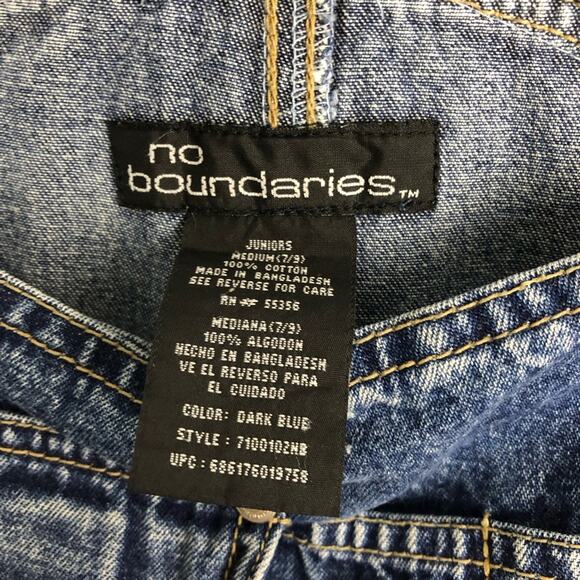 Vintage 90’s No Boundaries Raw Hem Denim Jean Overalls - Picture 7 of 7